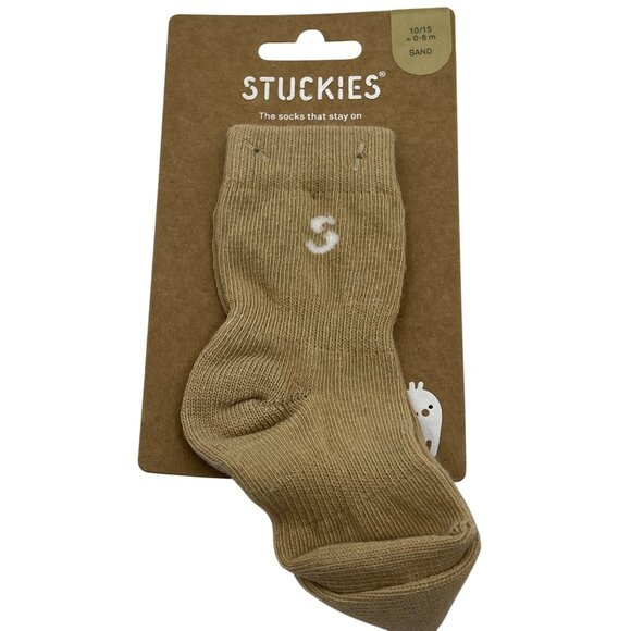 Baby Stay On Cotton Blend Socks By Stuckies 0-6M NWT Choose Color! - Picture 2 of 9